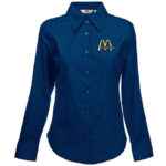 Blusa Manga Larga Dama Azul Oscuro