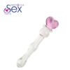 Consolador Dildo De Cristal Plug Anal Corazon Juego Sexual